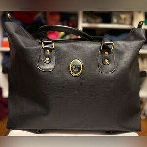 Vintage Christian Dior Black Tote Weekender Bag